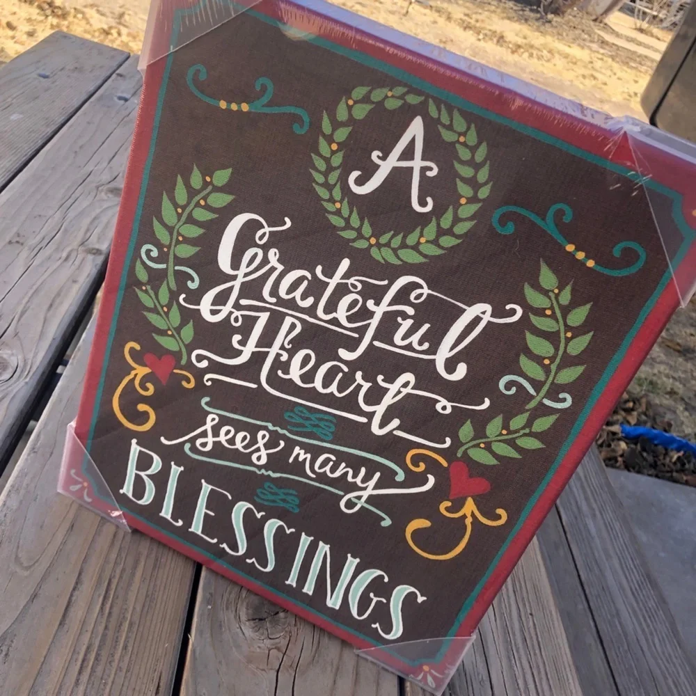 11x14 Grateful Heart Canvas - Picture 1 of 2